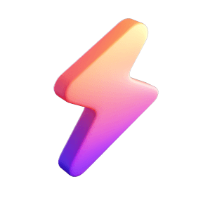 Lightning bolt representing speed and efficiency